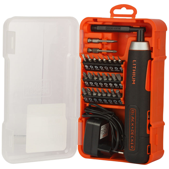 Screwdriver Straight Smart Push & Start 4V Black and Decker