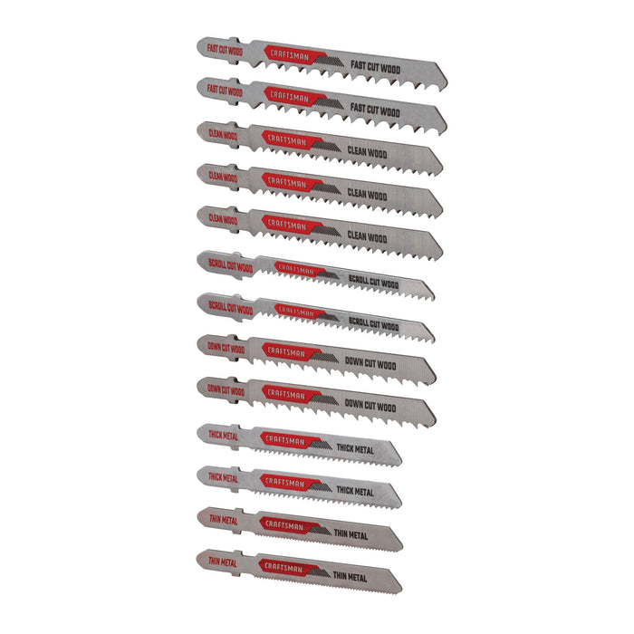 Set 13 PC T-Shank Jig Saw Blade Case Craftsman
