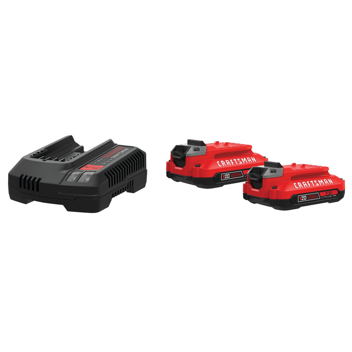 Starter Kit Charger W/2 Battery 2.0 AH/V20 Craftsman