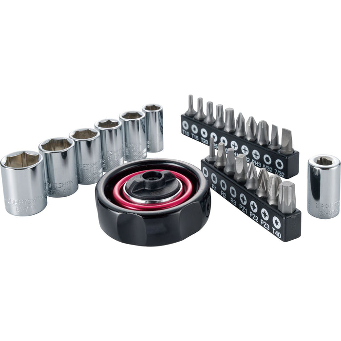 Set 26 PC. 1/4" Sae/Metric Palm Ratchet Tool Craftsman