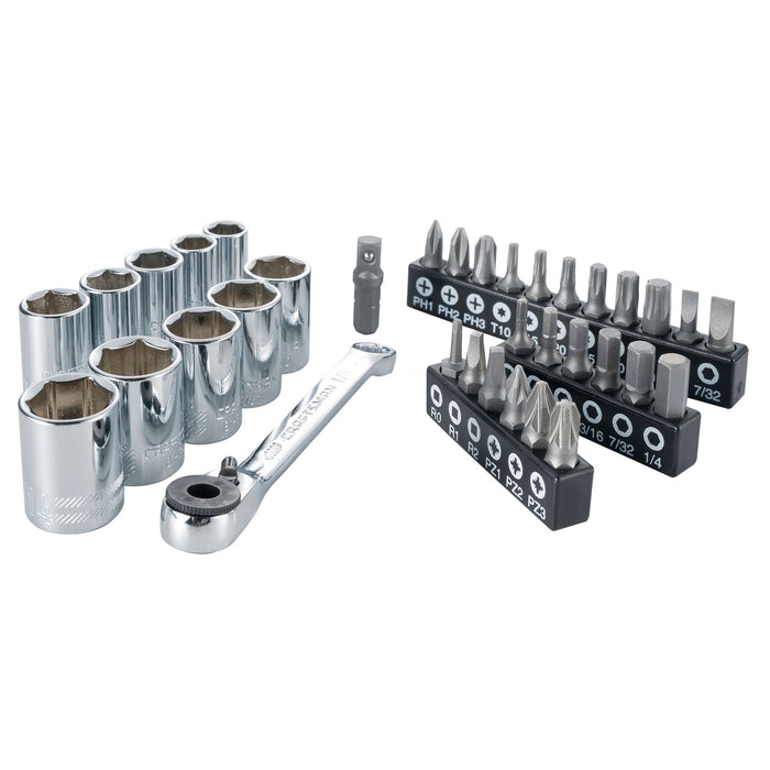 Set 35 PC. Sae/Metric Bit Driver 1/4" Craftsman