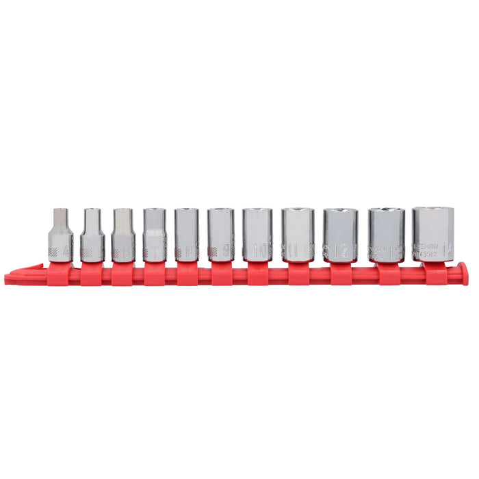 Set 11 PC. Metric Socket DR. 1/4'' 6 PT. Craftsman