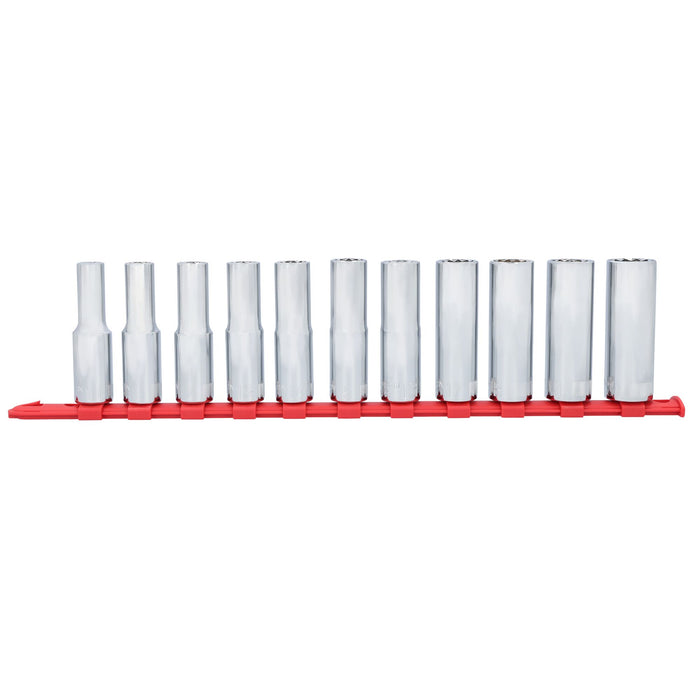 Set 11 PC. Metric Deep Socket DR. 1/2" 12 PT. Craftsman