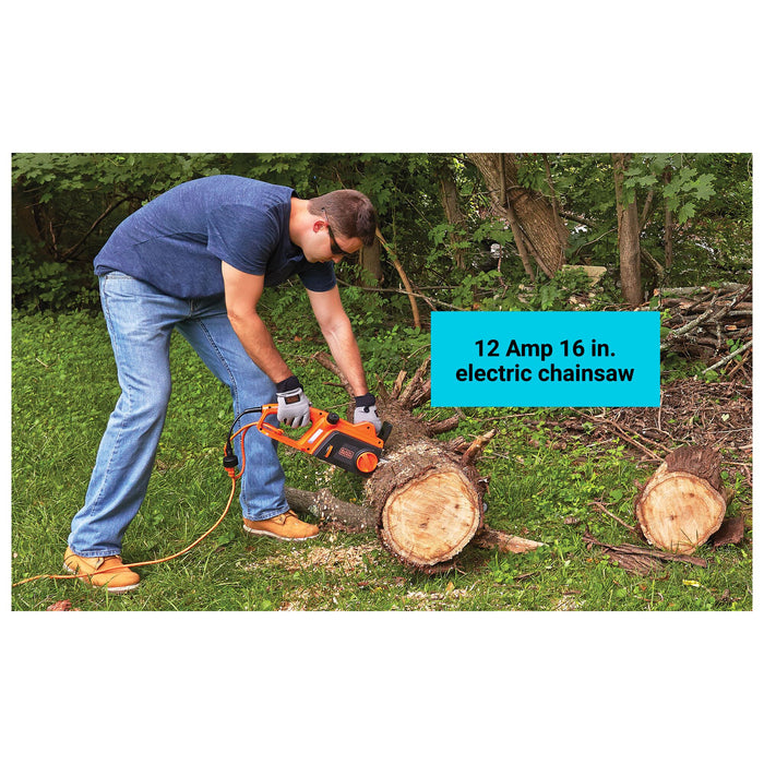 Chain Saw 16" Corded 12 AMP Black and Decker