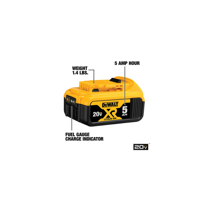Battery Lithium-Ion 5.0AH/20V MAX* 2 PC Dewalt