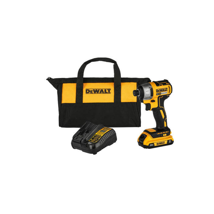Impact Driver 1/4" Brushless 20V W/1 Battery 2.0AH Dewalt
