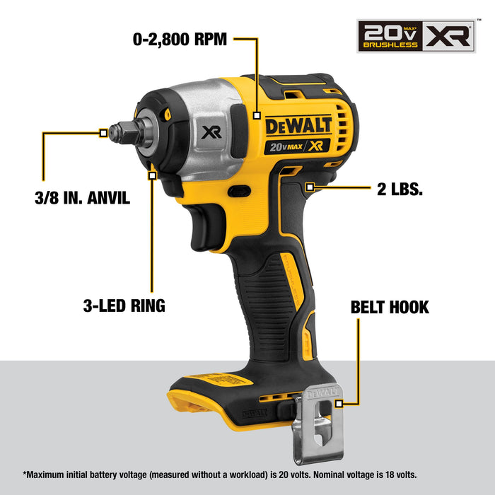 Impact Wrench Compact 3/8" 20V (Tool Only) Dewalt