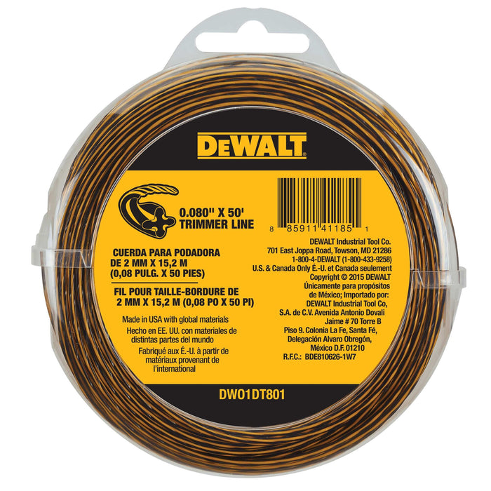 Trimmer Line .080 X 50' Dewalt