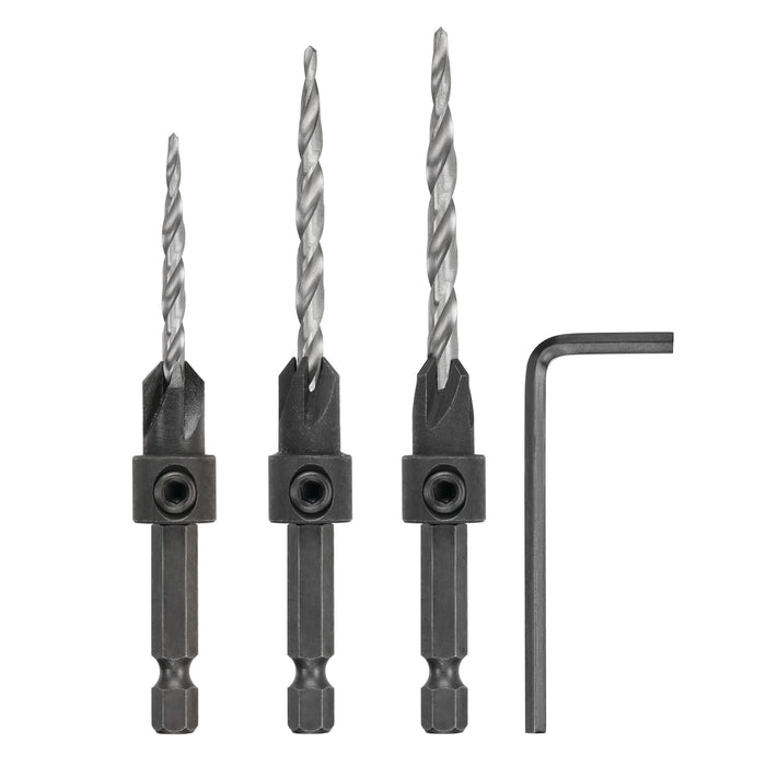 Set 3 PC. Countersink (#6, #8, #10) 1/4" Dewalt