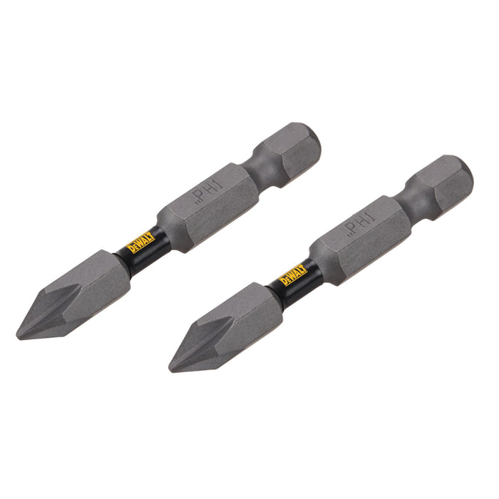 Phillips Bit 2 PCS. #1 X 2" Tough Grip Dewalt