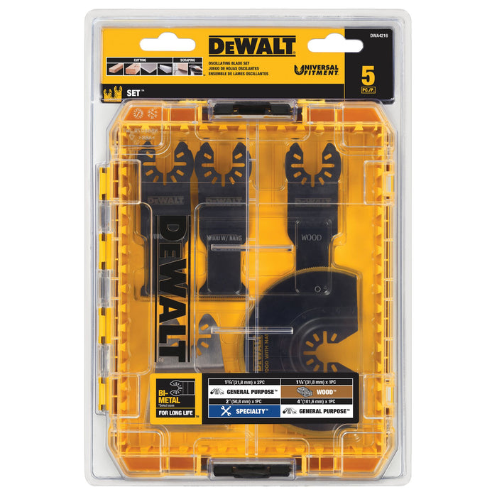Set 5PC. Oscillating Blade Dewalt