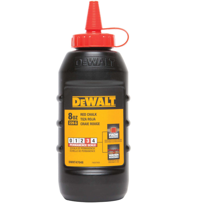 Red Chalk Bottle 8oz Dewalt
