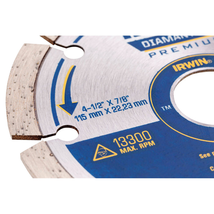 Segmented Diamond Blade Wet/Dry 4-1/2" Irwin