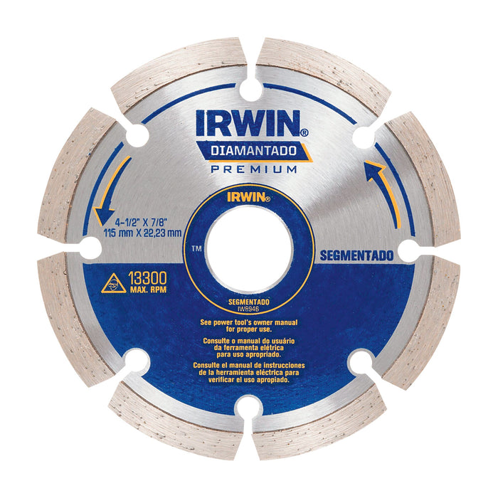 Segmented Diamond Blade Wet/Dry 4-1/2" Irwin