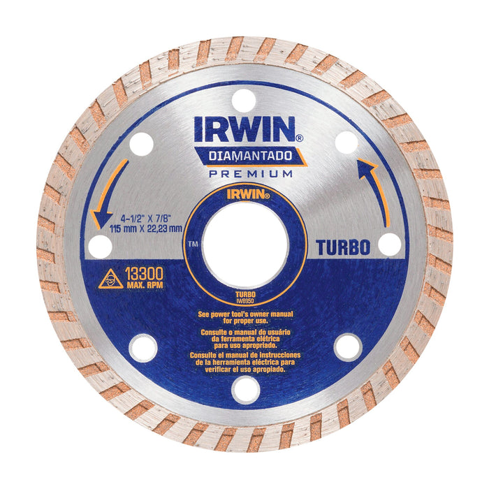 Turbo Diamond Blade Wet/Dry 4-1/2" Irwin