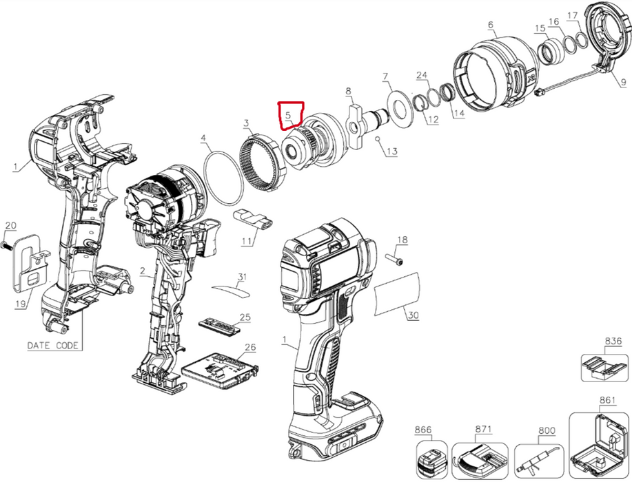 Impactor Assembly Dewalt / Craftsman