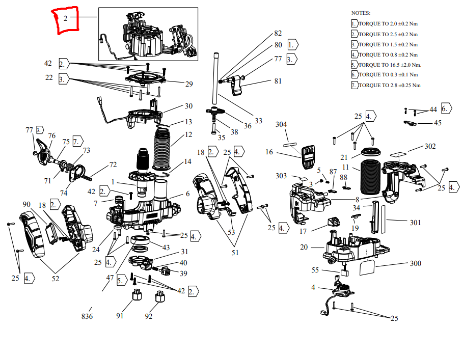 Motor & Switch Assy. Dewalt