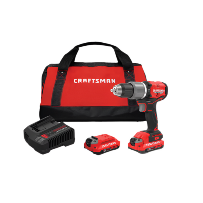 Hammer Drill 1/2" V20 Brushless RP W/2 Battery V20/2.0 AH Craftsman