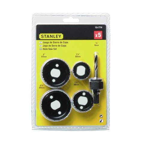 SET HOLE SAW 5PC STANLEY