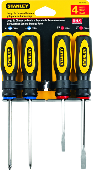 SET DESTORNILLADORES PHILLIPS/SLOTTED 4PC STANLEY