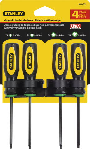SET DESTORNILLADORES TORX T10, T15, T20, T25 STANLEY