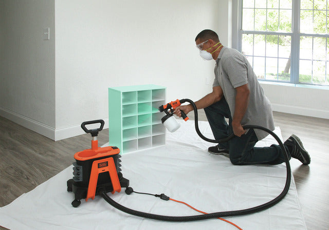 Rolling HVLP Paint Sprayer 1200W Black and Decker