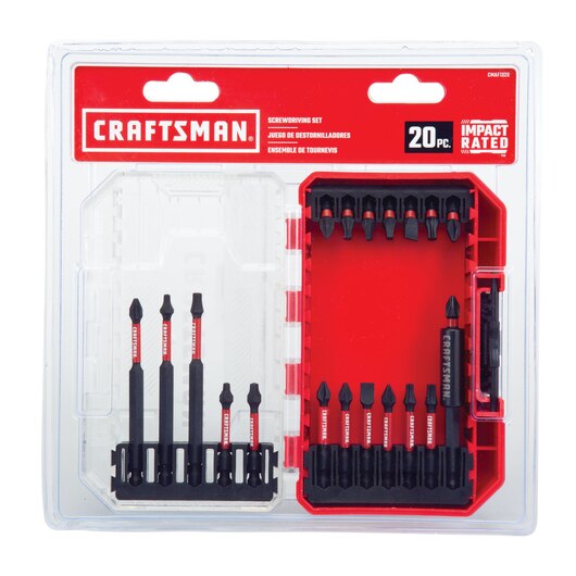 SET 20 PC 1/4" DRIVING BIT W/CASE CRAFTSMAN