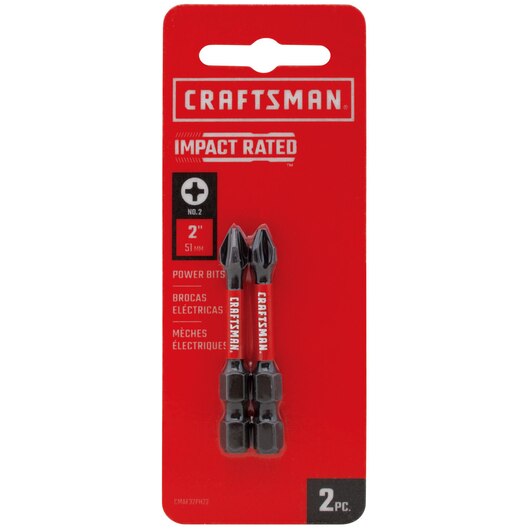 2 PC IMPACT RATED PHILLIPS BIT #2 X 2" CRAFTSMAN