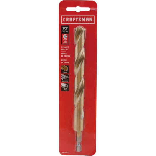 1 PC TITANIUM DRILL BIT 1/2" X 1/4" CRAFTSMAN