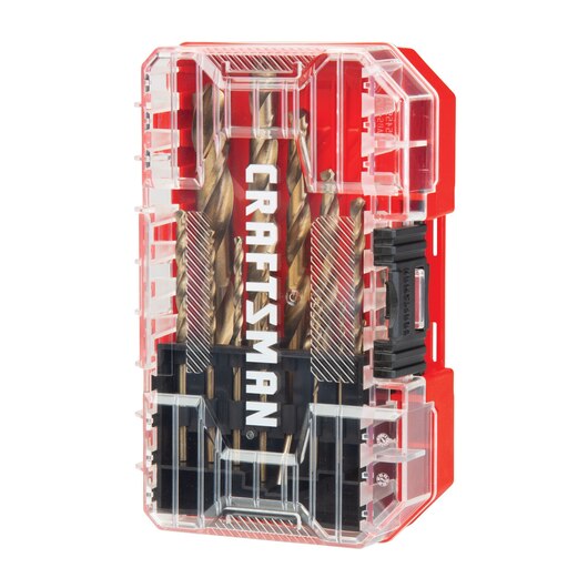 SET 14 PC GOLD OXIDE DRILL W/CASE CRAFTSMAN