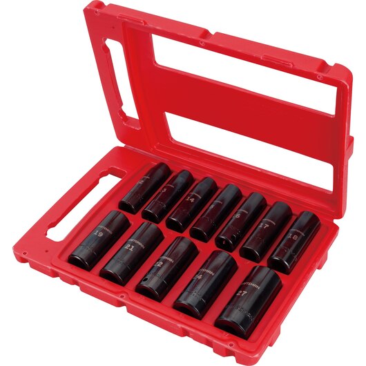 SET 12 PC. METRIC IMPACT DEEP SOCKET DR. 1/2'' CRAFTSMAN