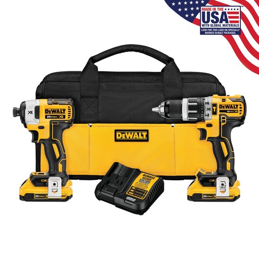 Set Hammer Drill 1/2'' / Impact Driver 1/4'' 20V MAX* Dewalt