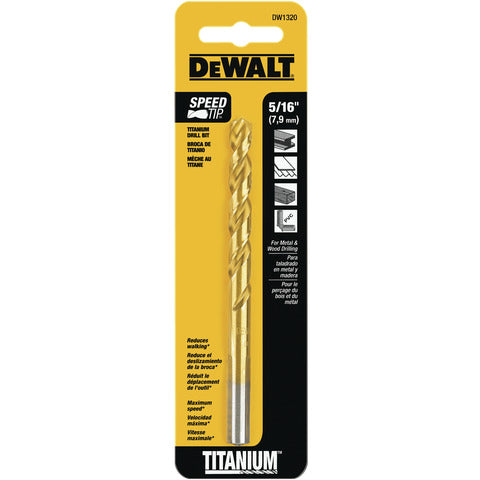 BARRENA 5/16" TITANIUM DEWALT