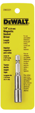 MAGNETIC SOCKET 1/4" X 2-9/16" DRIVER DEWALT