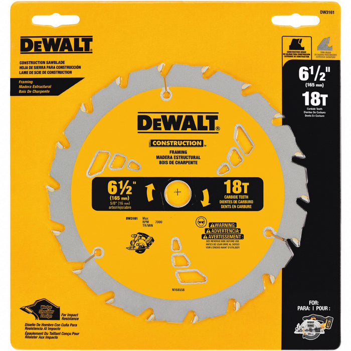 Circular Saw Blade 6-1/2'' X 18T Dewalt