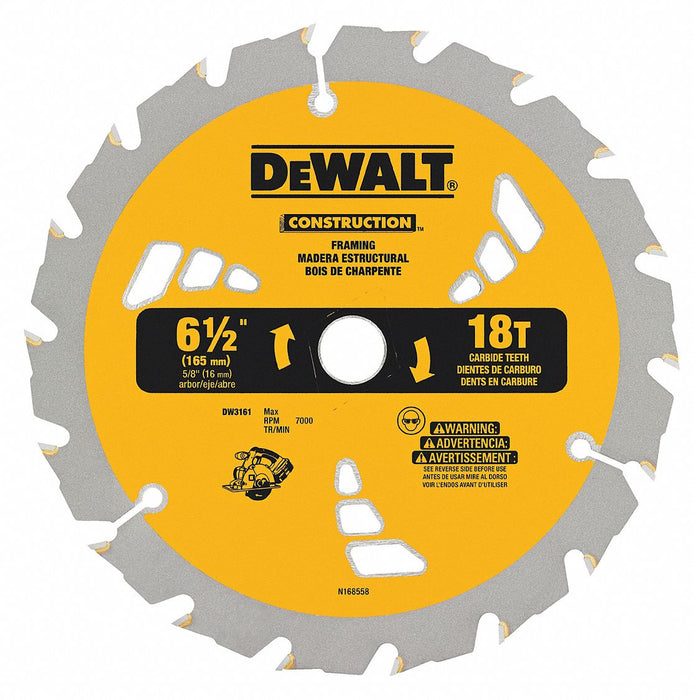 Circular Saw Blade 6-1/2'' X 18T Dewalt