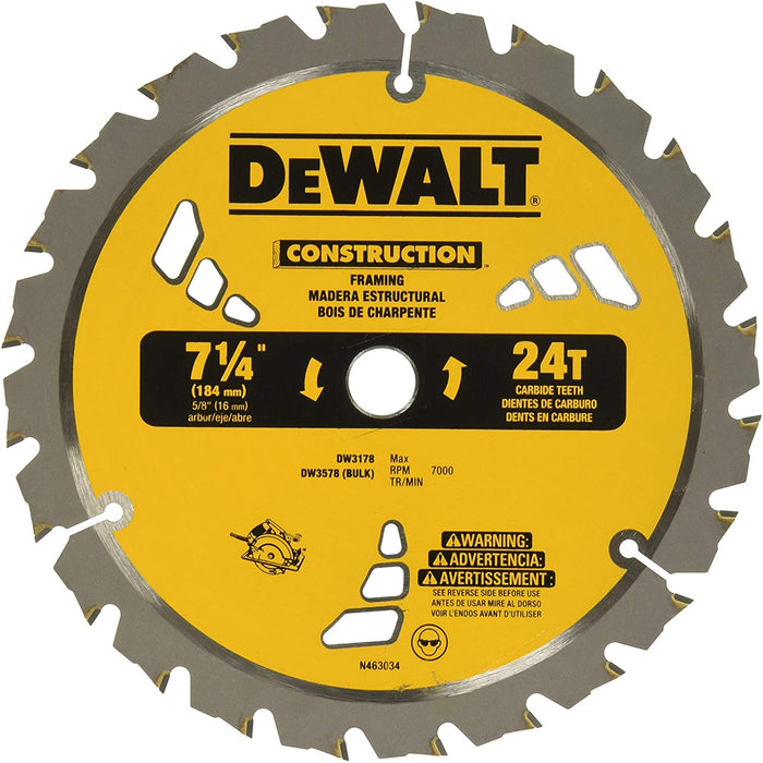 CIRCULAR SAW BLADE 7-1/4" X 24T DEWALT