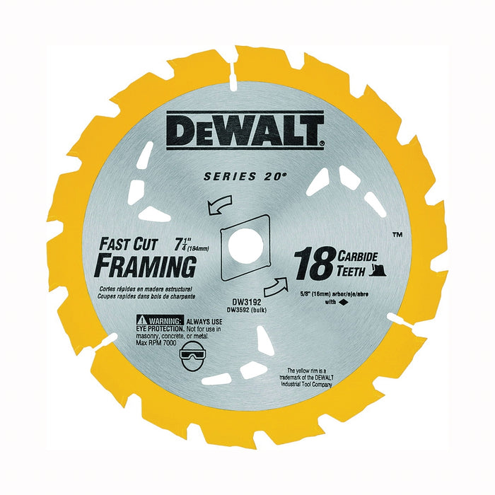 CIRCULAR SAW BLADE 7-1/4" X 18T DEWALT