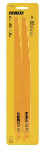 RECIPRO BLADE 12" X 6 TPI 2 PC  DEWALT