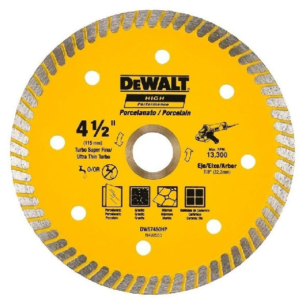 DISCO DIAMANTADO 4-1/2” RANURADO DEWALT
