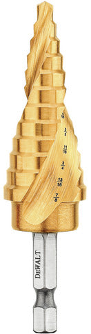 Step Drill 3/16" X 7/8" Bit Imp Ready Dewalt