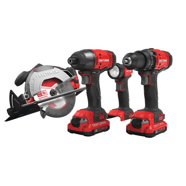 COMBO KIT 4 TOOLS V20 W/2.0 AH CRAFTSMAN