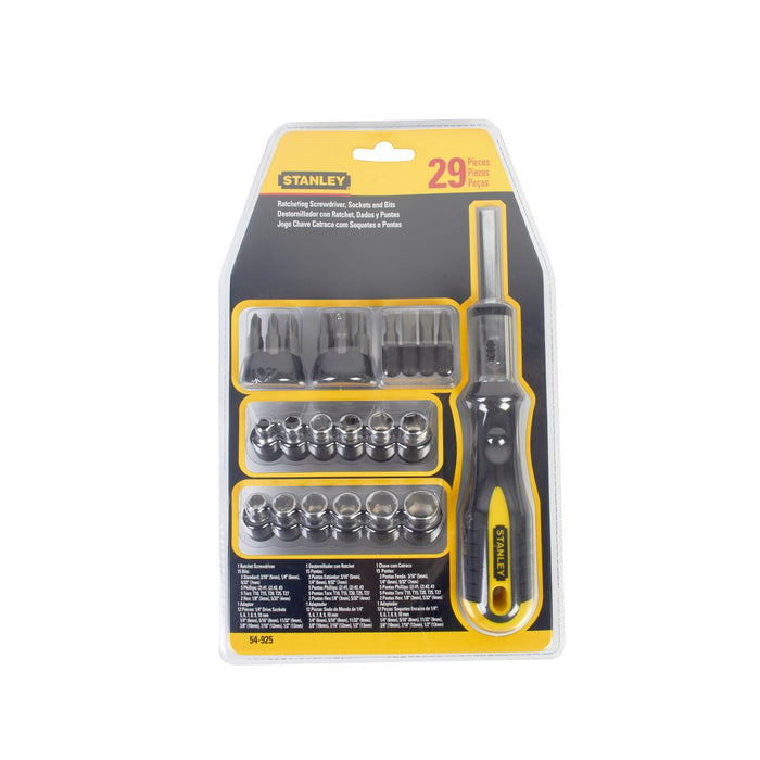 SET DESTORNILLADOR RATCHET 29PC STANLEY