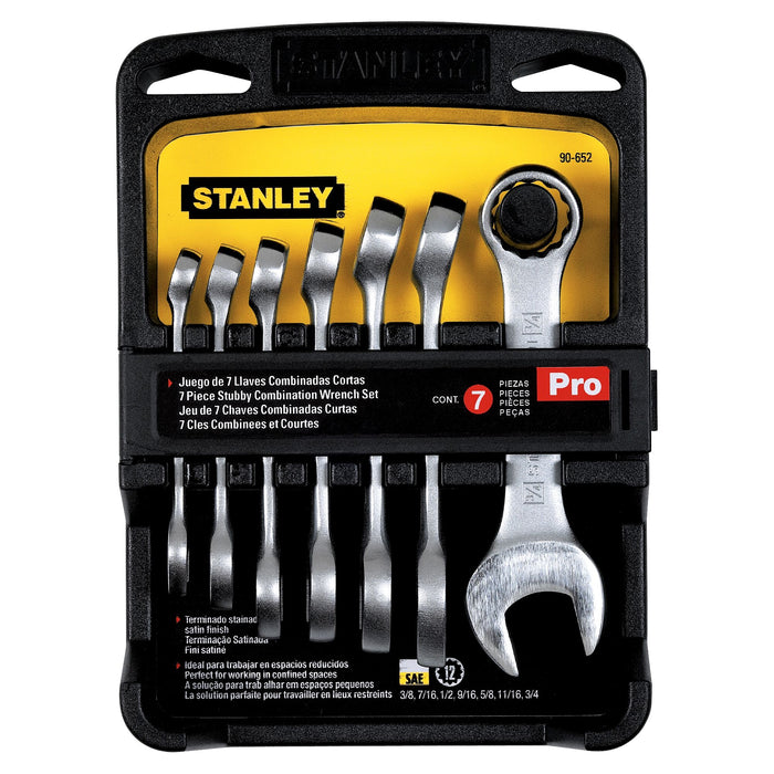 Set 7 PCS. Stubby Combination Metric Wrench Stanley