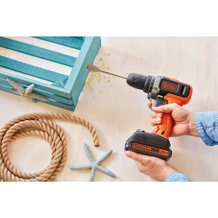 Drill/Driver 3/8" 20V Lithium-Ion Black and Decker