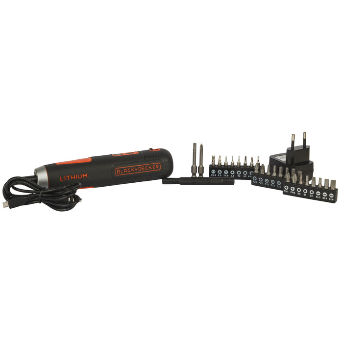Screwdriver Straight Smart Push & Start 4V Black and Decker
