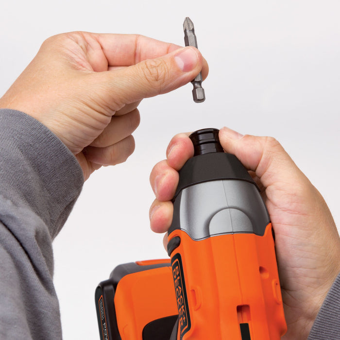Impact Driver 1/4" 20V Lithium-Ion Black and Decker