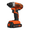 Impact Driver 1/4" 20V Lithium-Ion Black and Decker