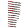Set 12 PC U-Shank Jig Saw Blade Case Craftsman