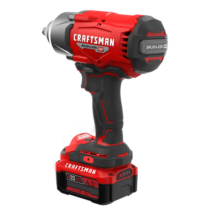 Impact Wrench 1/2" Brushless RP Hog Ring W/Battery 4.0AH Craftsman